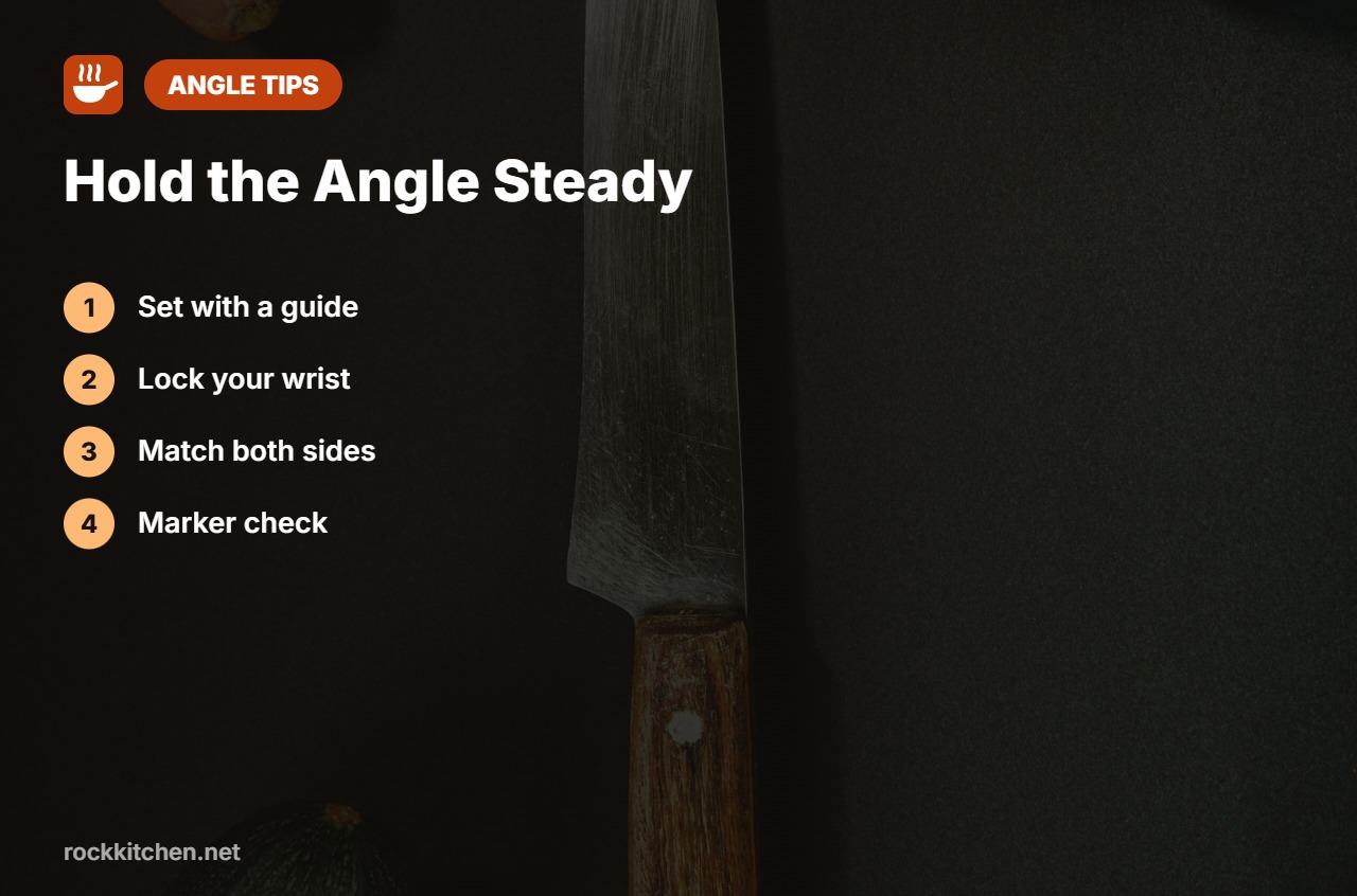 Tips for holding a steady sharpening angle