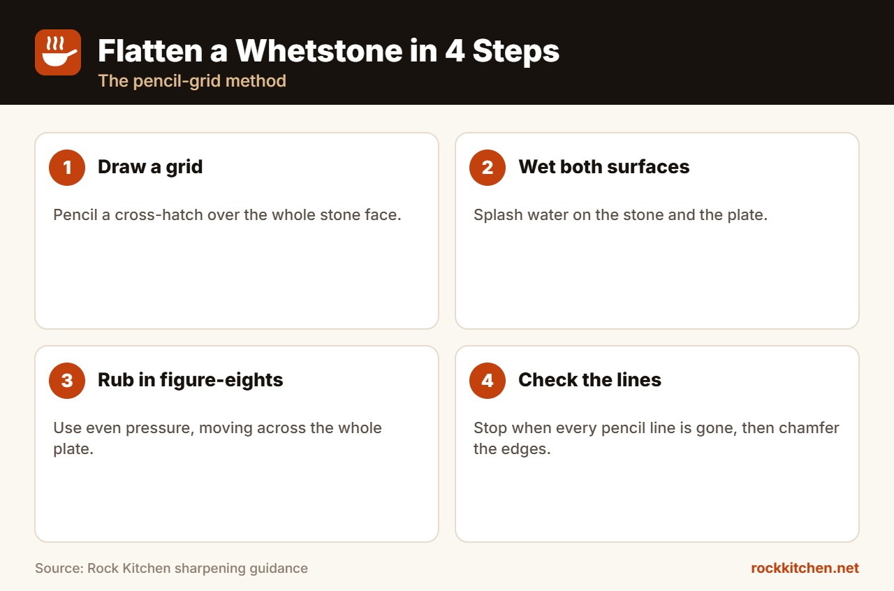 How to flatten a whetstone with a diamond plate