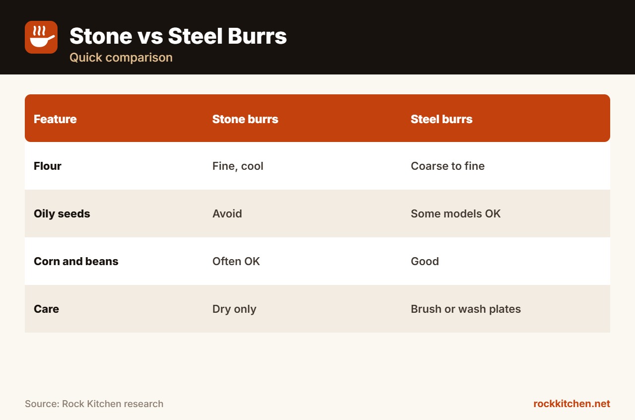 Best Grain Mill With Stone Burrs at a glance