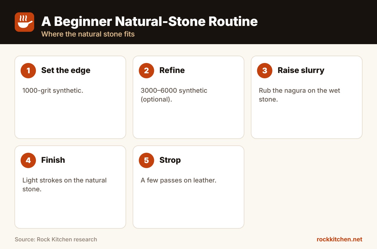 Natural stone learning path at a glance
