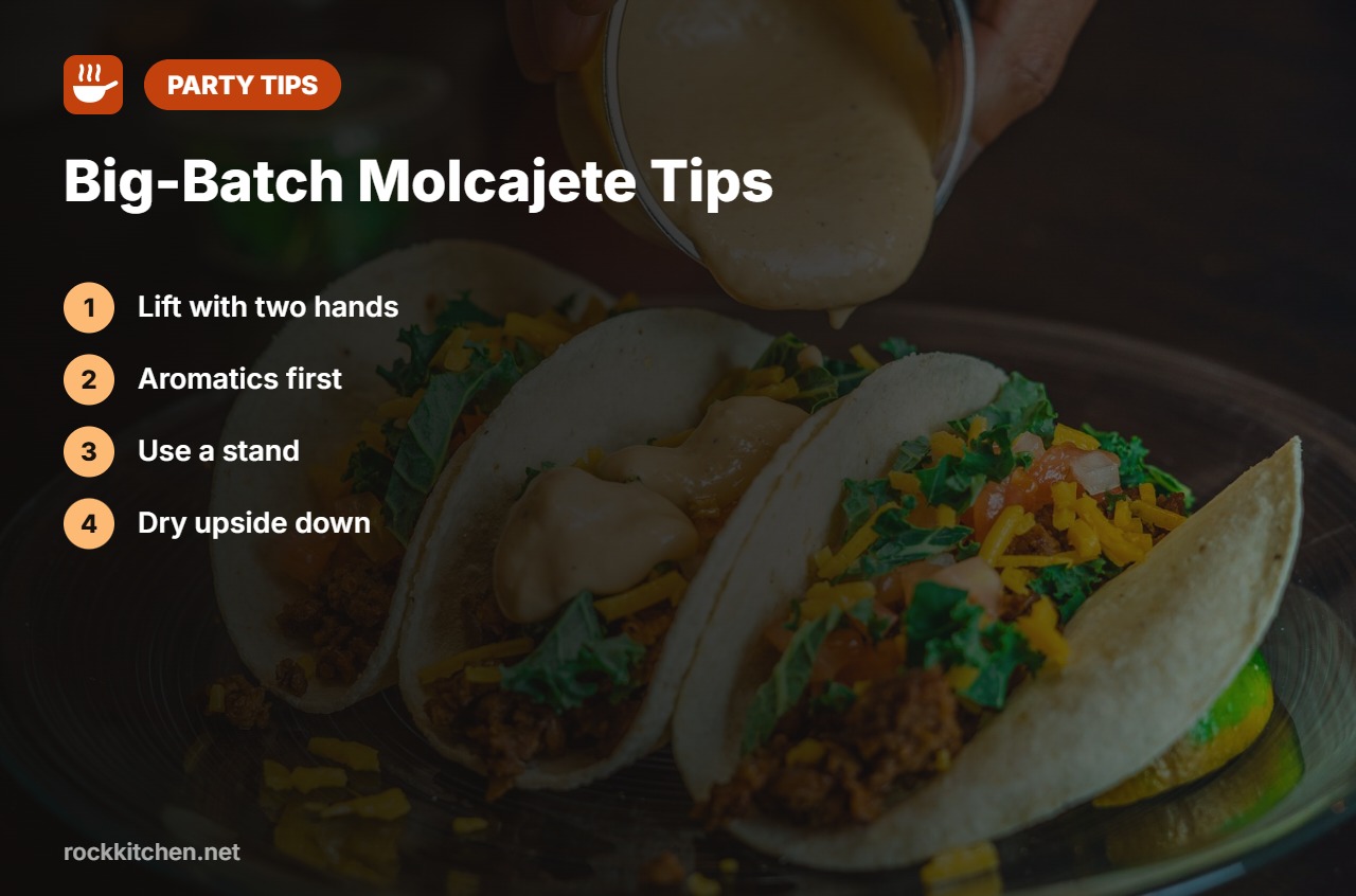 Tips for best large molcajete