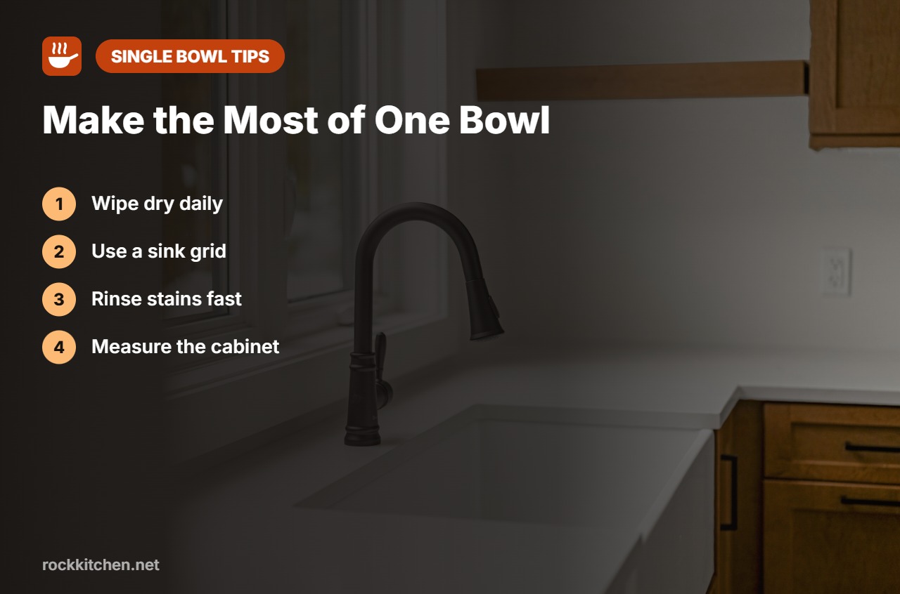 Tips for best single bowl granite composite sink