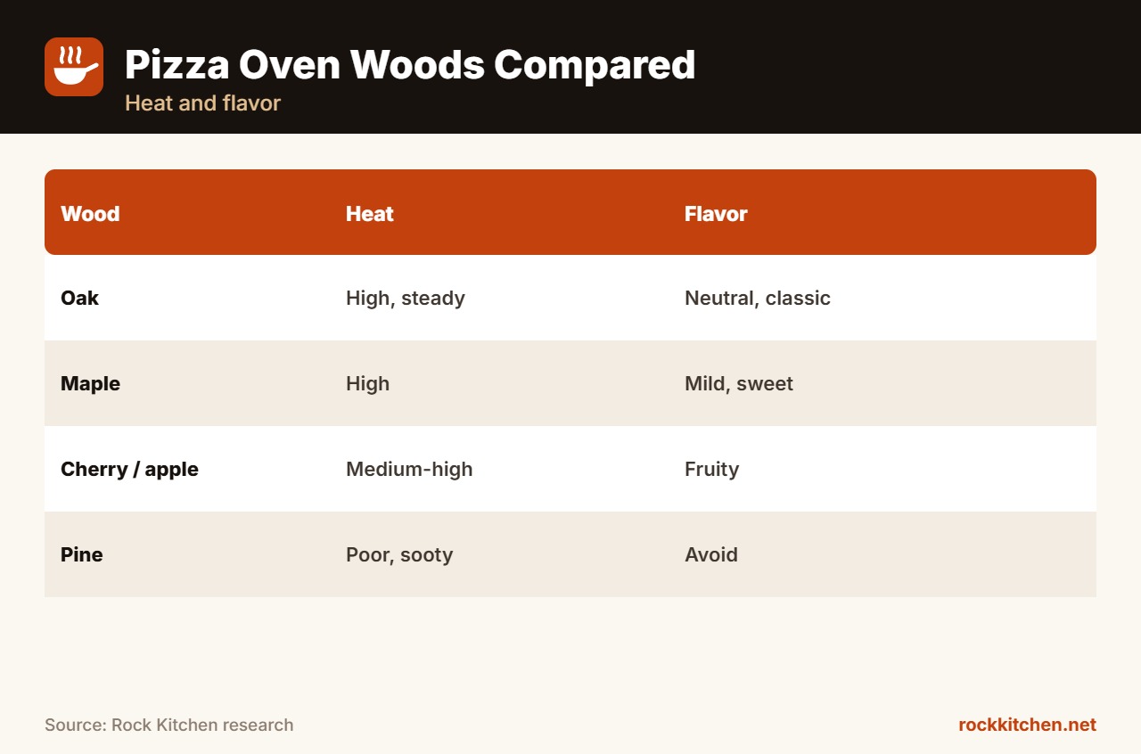 Best Wood for Pizza Oven at a glance