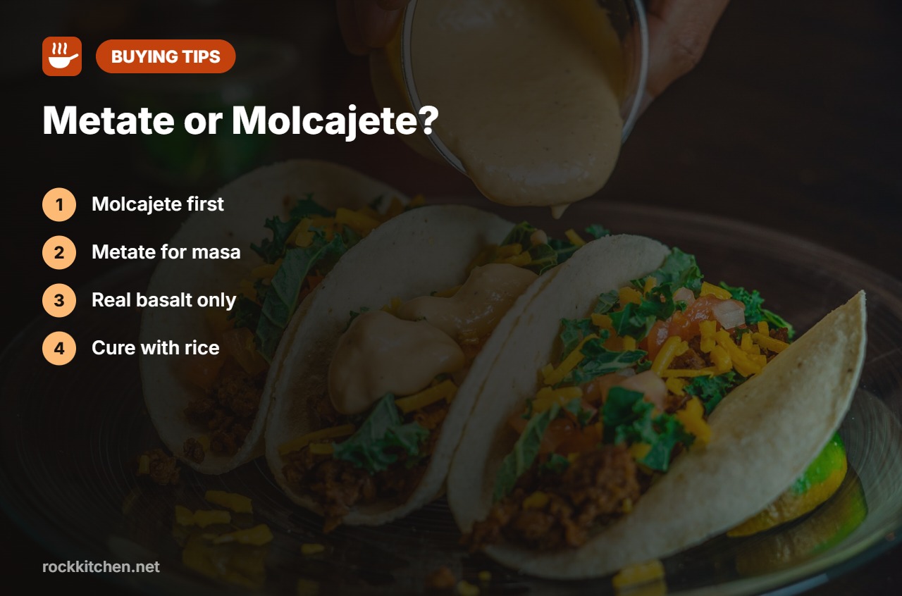 Tips for metate vs molcajete