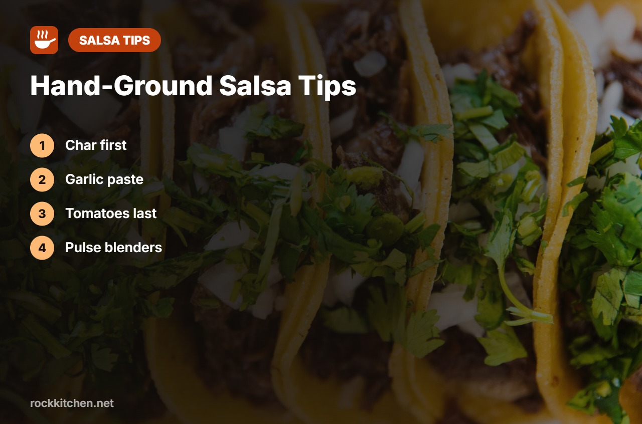 Tips for molcajete vs blender salsa