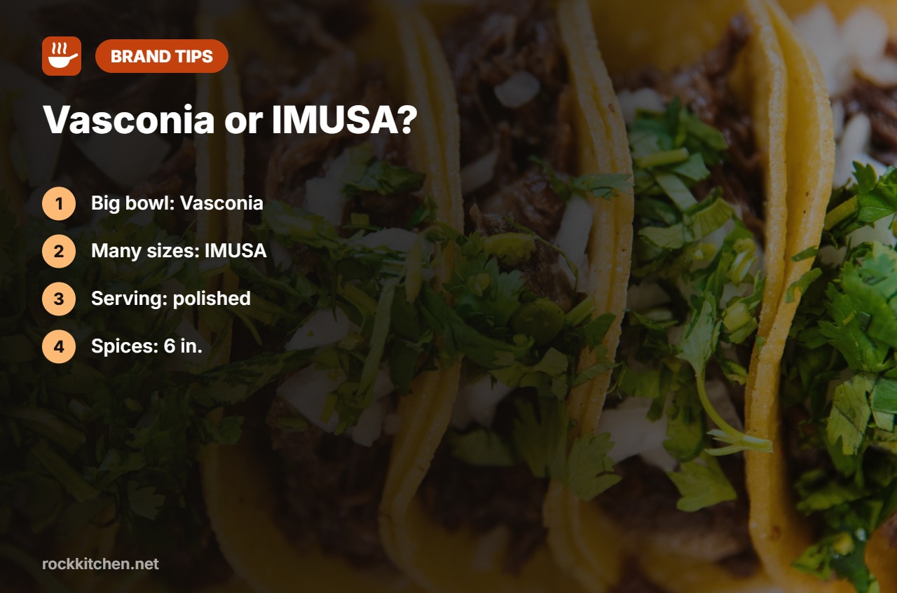 Tips for vasconia vs imusa molcajete